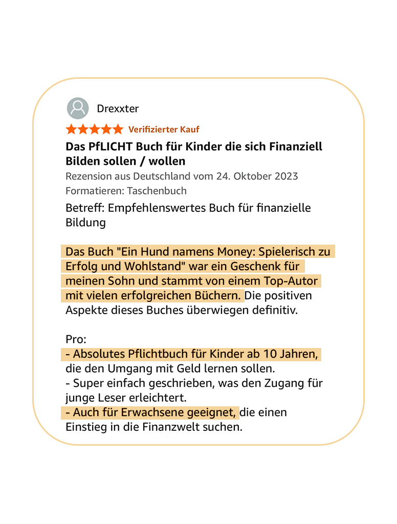 Bodo Schäfer Buch Ein Hund namens Money Rezension 5