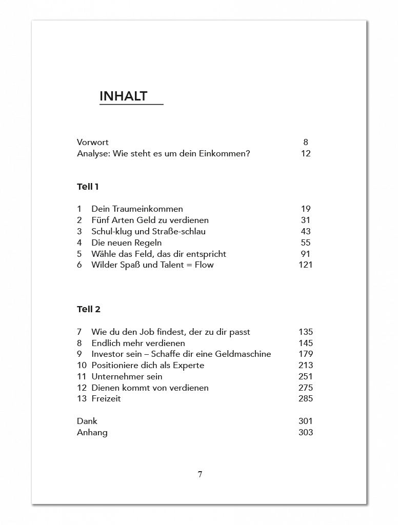 Bodo Schäfer Bücher Karriere mit System Inhaltsverzeichnis