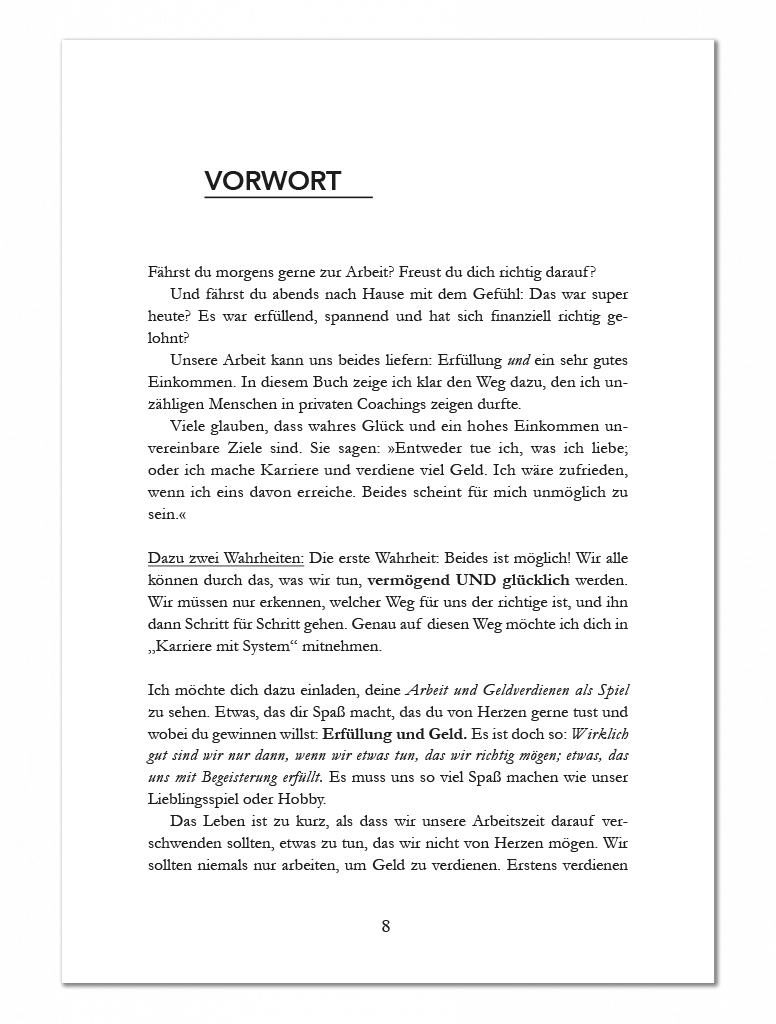 Bodo Schäfer Bücher Karriere mit System Blick ins Buch 1